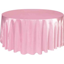 Ayzen Home Yuvarlak Masa Için Saten Masa Örtüsü 190 x 190 cm Çapında
