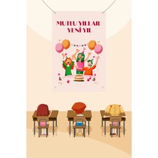 Deko Gonya Mutlu Yıllar Temalı Fotoğraf Panosu Branda 100X150