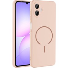 Techno Guru Samsung Galaxy A07 Kılıf Magsafe Özelikli ve Pastel Şarj Özellikli Şık Meta Premium Silikon Kapak