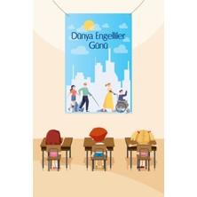 Deko Gonya Dünya Engelliler Günü Temalı Fotoğraf Panosu Branda 100X200
