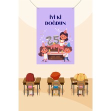 Deko Gonya Happy Birthday Doğum Günü Temalı Fotoğraf Panosu Branda 100X100