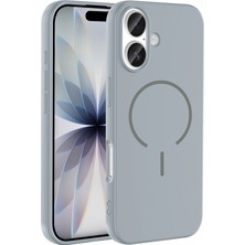 Techno Guru iPhone 17 Kılıf Magsafe Özelikli ve Pastel Şarj Özellikli Şık Meta Premium Silikon Kapak