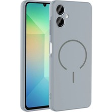 Techno Guru Samsung Galaxy A06 Kılıf Magsafe Özelikli ve Pastel Şarj Özellikli Şık Meta Premium Silikon Kapak