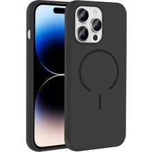 Techno Guru iPhone 14 Pro Max Kılıf Magsafe Özelikli ve Pastel Şarj Özellikli Şık Meta Premium Silikon Kapak