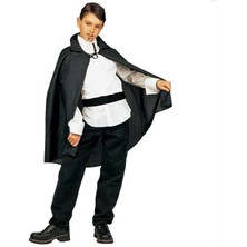 Katre46 Parti Aksesuar Siyah Yakalı Pelerin Çocuk Boy 90 cm