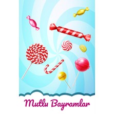 Deko Gonya Mutlu Bayramlar Temalı Fotoğraf Panosu Branda 100X150