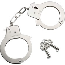 Katre46 Renkli Parti Aksesuar Metal Kelepçe Anahtarlı 27 cm Eğlenceli Oyun İçin
