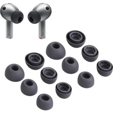 Braventa Collection Buds 3 Için Yedek Silikon Kulaklık Ucu Seti Kulaklık Kulak Uçları, 6 Çift (3 S/m/l) (Gri)