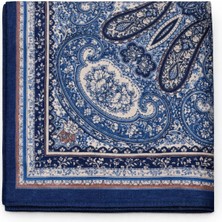 Mim Eşarp ve Şal Ebruli Soft Pamuklu Etnik Desen Eşarp 140X140 cm