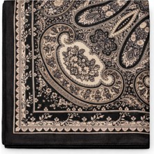Mim Eşarp ve Şal Ebruli Soft Pamuklu Etnik Desen Eşarp 140X140 cm