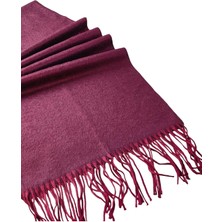 Mim Eşarp ve Şal Kalın Kışlık Düz Desen Yumuşak Dokulu Saçaklı Şal – 50×185 cm