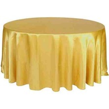 Ayzen Home Yuvarlak Masa Için Saten Masa Örtüsü 190 x 190 cm Çapında