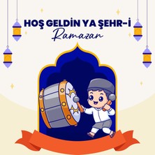 Deko Gonya Hoş Geldin Ya Şehri Ramazan Temalı Fotoğraf Panosu Branda 100X100