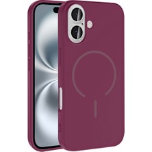 Techno Guru iPhone 16 Kılıf Magsafe Özelikli ve Pastel Şarj Özellikli Şık Meta Premium Silikon Kapak