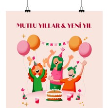 Deko Gonya Mutlu Yıllar Temalı Fotoğraf Panosu Branda 100X100