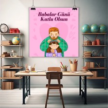 Deko Gonya Babalar Günü Kutlu Olsun Temalı Fotoğraf Panosu Branda 100X100