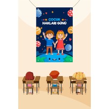 Deko Gonya Çocuk Hakları Günü Temalı Fotoğraf Panosu Branda 100X100