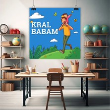 Deko Gonya Kral Babam - Babalar Günü Temalı Fotoğraf Panosu Branda 100X100