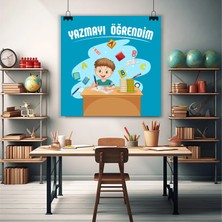 Deko Gonya Yazmayı Öğrendim Temalı Fotoğraf Panosu Branda 100X100