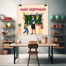 Deko Gonya Canım Öğretmenim Temalı Fotoğraf Panosu Branda 100X100