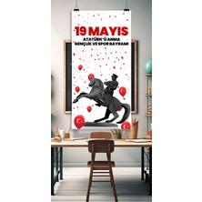 Deko Gonya 19 Mayıs Atatürk'ü Anma Gençlik ve Spor Bayramı Temalı Fotoğraf Panosu Branda 100X200