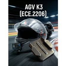 Agv K3 Ece 22.06 Çene Kamera Aparatı – Tüm Aksiyon Kameralara Uyumlu, Dayanıklı Montaj