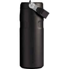 Stanley Iceflow™ Aerolight™ Flip Straw 2.0 Pipetli Su Şişesi, Siyah 2.0, 0.47 Litre