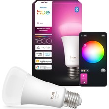 Philips Hue LED A67 Lamba, Beyaz ve Renkli Ambiyans, E27 Duy, 11,8 W, Tam Spektrumlu Işık 1000 K-200