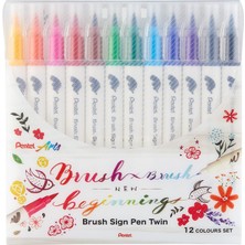 Pentel Brush Sing Pen Twin Çift Taraflı Fırça Uçlu Kalem