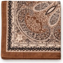 Mim Eşarp ve Şal Ebruli Soft Pamuklu Etnik Desen Eşarp 140X140 cm