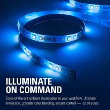 Elgato Light Strip Işık Şeridi, Rgbww Led, 16M Renk ve Sıcaklık Ayarlı Ekstra Beyaz Led, 2000 Lümen,