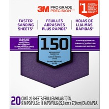3M 3 M 150 Grit Pro Grade Kaymaz Sap Advanced Zımpara Kağıdı, 26150CP-P-G
