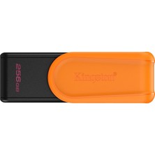 Kingston Datatraveler Exodia S USB Bellek - 256GB - USB 3.2 Gen 1 - USB Tip A - Siyah/turuncu