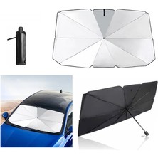 Cosmos E-Ticaret Katlanabilir Araç Ön Camı Güneş Koruyucu Gölge Şemsiye Araba Şemsiyesi (130X75 Cm)