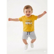 Kids Kingdom Pamuklu Neşeli Yolculuk Desenli Erkek Bebek 2li Takım