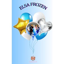 Feyza Design Karlar Ülkesi Elza Temalı Çok Renkli Folyo Balon Seti