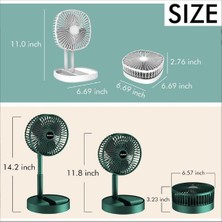 Katre46 Katlanır Teleskopik Zemin Fanı Yaz Sessiz Öğrenci Masaüstü Fan USB Şarj Edilebilir Taşınabilir Ev Mini Hava Soğutucu