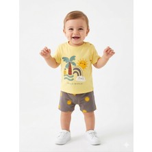 Kids Kingdom Organik Güneş Desenli Erkek Bebek 2li Takım