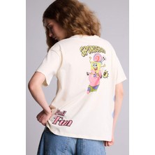 DeFacto SpongeBob Oversize Sırt Baskılı Tişört H0259AX26SM