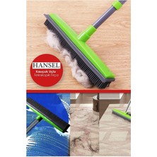 Feyza Design Kauçuk Uçlu Halı Cam Tiftik Toz Süpürücü ve Teleskopik Fırça