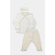 Bistyle 3lü Zıbın Takım My Favorite Zoo 13133 Ekru