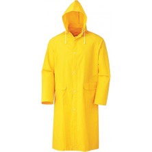 Elma Shop Kapşonlu Cepli Lüx Yağmurluk Sarı - Standart Beden 2xl