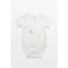 Bistyle Kruvaze Body Yarım Kol Love You Smile 17148 Ekru