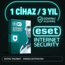 Eset Internet Security 1 Cihaz 3 Yıl Dijital Teslimat