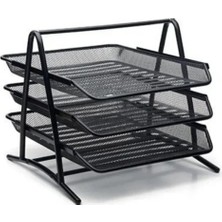 Ark 3a Evrak Rafı Metal 3'lü Siyah