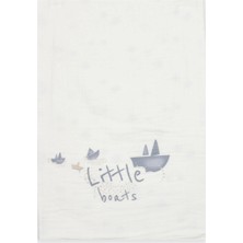 Bistyle Müslin Battaniye Little Boats 70131 86X124CM Ekru