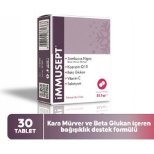 İmmusept  Kara Mürver Koenzim Q10 Beta Glukan Vitamin C Çinko 30 Tablet