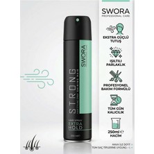 Swora Professional Care Extra Hold Saç Spreyi 250 ml – Ekstra Güçlü Tutuş, Işıltılı Görünüm, Tüm Gün Kalıcılık