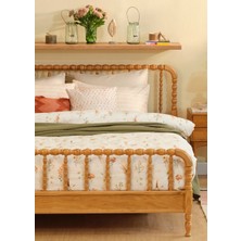 Bella Maison %100 Pamuk Saten Leora Tek Kişilik Nevresim Seti Somon (160X220 Cm)