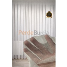 Perdeburada Bambu Exclusive Premium Tül Perde Armürlü Keten Kırışmaz Ütü Istemez Sık Pile